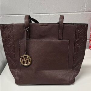 Mia K Collection Shoulder Bag Chocolate Brown Tote Bag